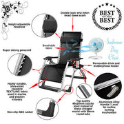 Kingsize Outdoor folding reclining garden bench chair sun lounger deck recliner