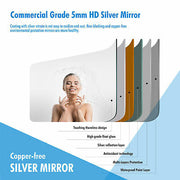 LED Round Bluetooth Mirror Bathroom Vanity Dimmable Circle Wall Mounted 