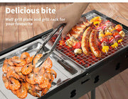 Foldable Portable Charcoal BBQ Grill with Fuel Tray
