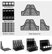 4-Compartment Desktop File & Magazine Organiser – Black