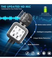 BlueFire Black LED Bluetooth Karaoke Microphone with TF Playback