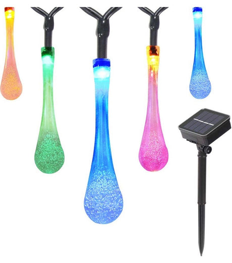 Waterdrop Solar String Lights