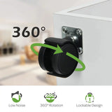 Mobile Trolley Cart 6-Tier Wood Storage Beside Table w/ Drawers Bathroom White