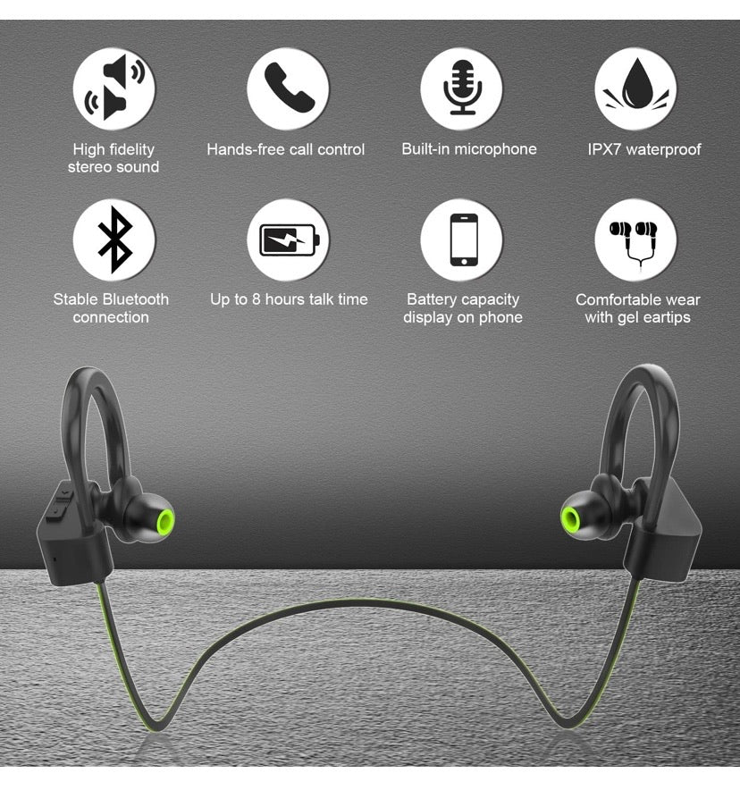 Bluetooth Headphones IPX7 Waterproof