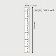 200cm Hanging Canvas Children’s Height Chart with Wooden Rails