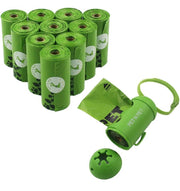 180 Unscented Dog Waste Bags – 10 Rolls with Dispenser