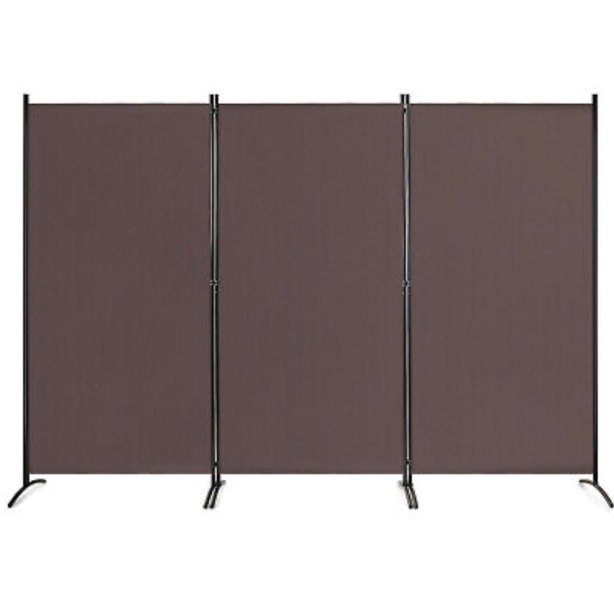3-Panel Wood & Steel Folding Privacy Screen – 4 Colours