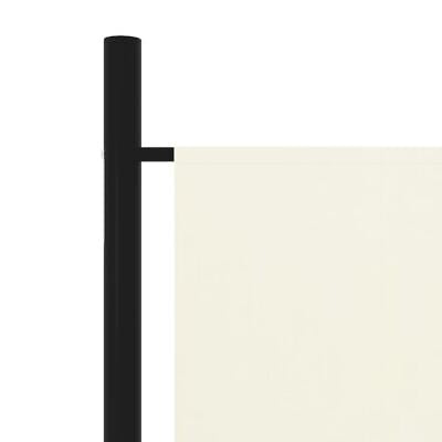 250 × 180 cm 5-Panel Cream Fabric Room Divider
