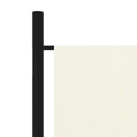 250 × 180 cm 5-Panel Cream Fabric Room Divider