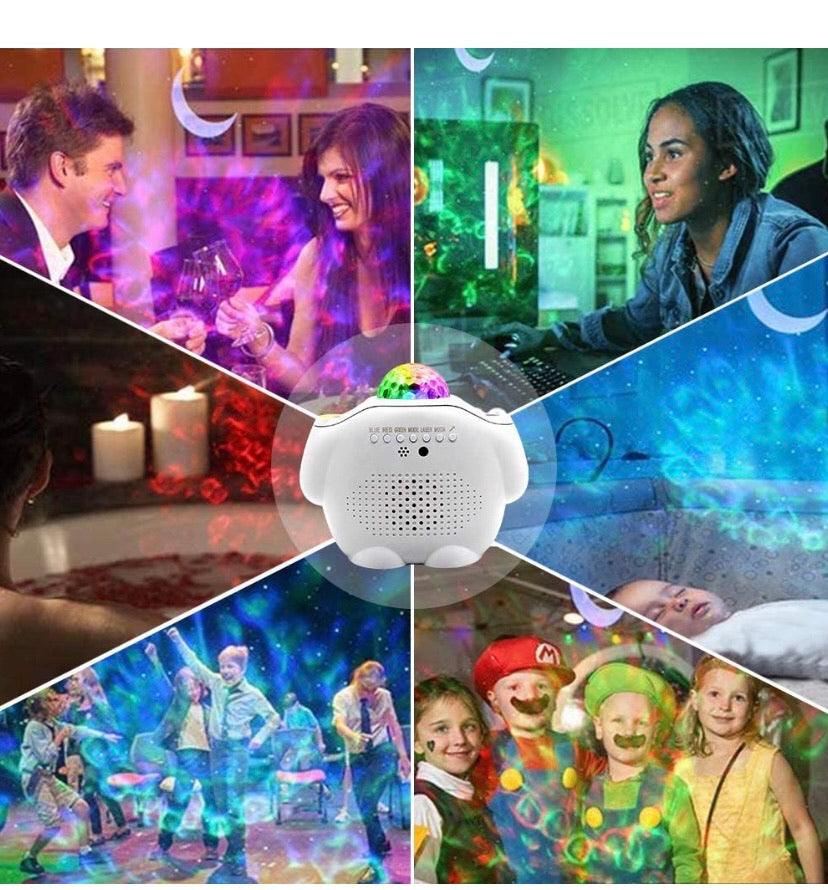 Star Night Light Projector Bedroom,3 in 1 Galaxy Projector Light LED Nebula Cloud Light with Moon Star & Voice Control As a Game Room Party Home Theatre Night Light Ambiance