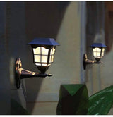 6 Lumens Solar Wall Lantern Outdoor Christmas Solar Lights Wall Sconce Solar Outdoor Led Light Fixture with Wall Mount Kit (2 Pack)