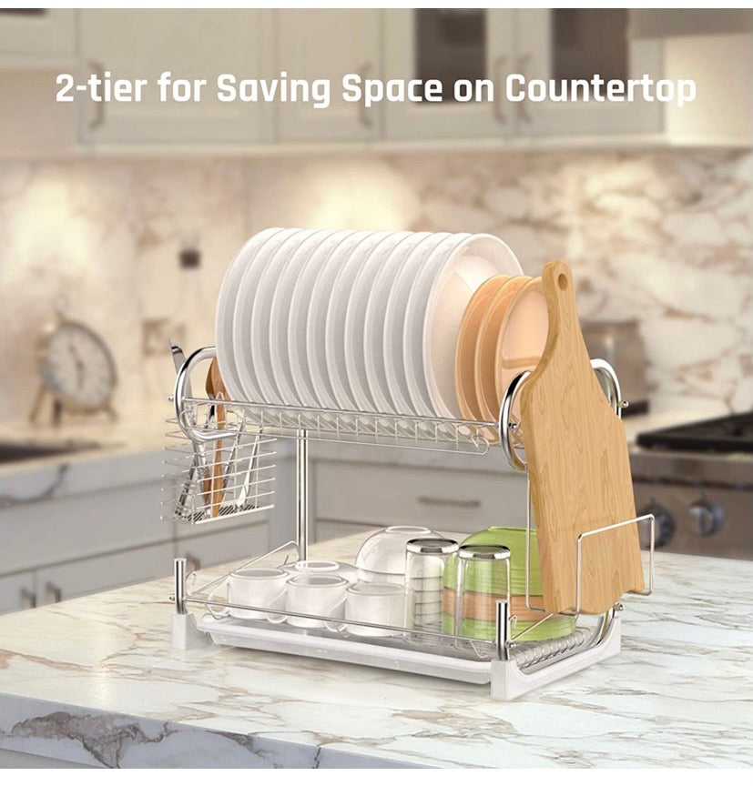 2-Tier Dish Drying Rack
