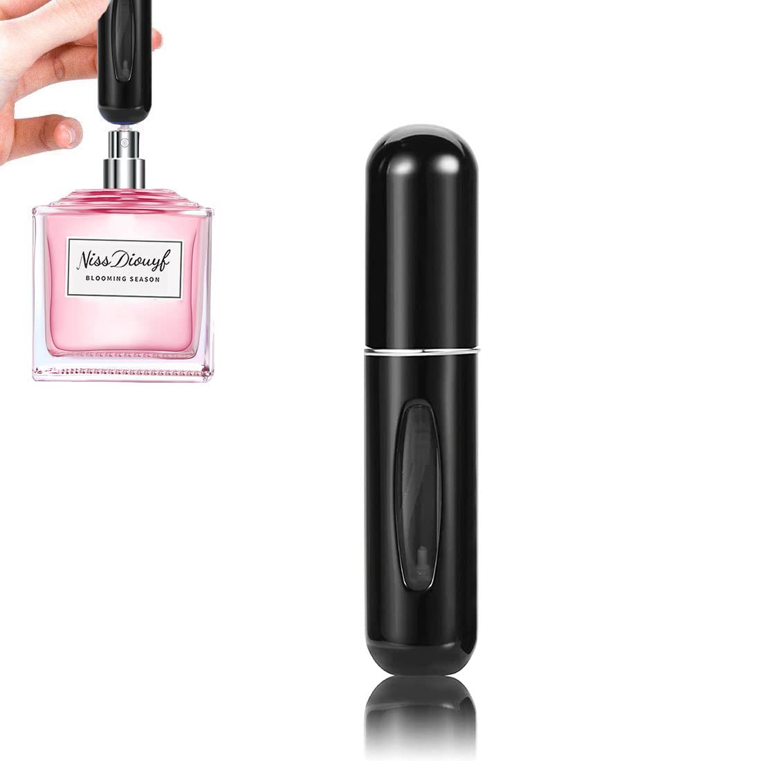5 mL Bottom-Fill Refillable Perfume Atomiser – 8 Colours