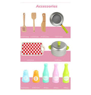 Kids Wooden Kitchen Pretend Play Set