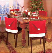 4-Pack Santa Hat Christmas Dining Chair Covers