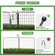 16-Panel 61cm Foldable Metal Dog Playpen with Door