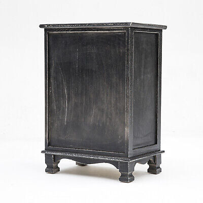 2x LaBella Bedside Table 3 Drawer Side Storage Cabinet Bedroom VINTAGE BLACK