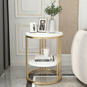 Marble-Style Side & Bedside Table