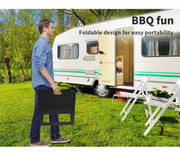 Compact Fold-Flat Portable Charcoal BBQ Grill