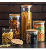 Glass Kitchen Canister Set of 5