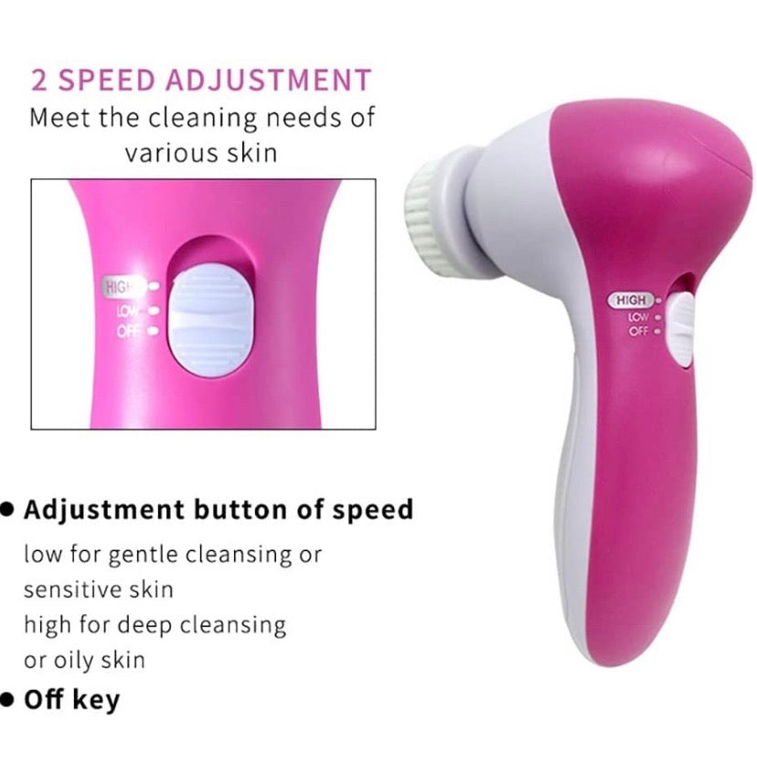 5 in 1 Electric Facial Cleansing Brush Exfoliating Kit