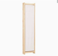 160 × 170 cm 4-Panel Cream Room Divider with 6 Storage Pockets