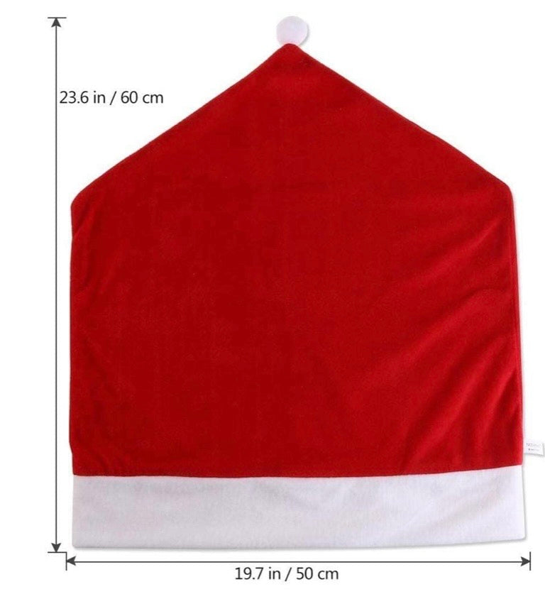4-Pack Santa Hat Christmas Dining Chair Covers