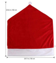 4-Pack Santa Hat Christmas Dining Chair Covers