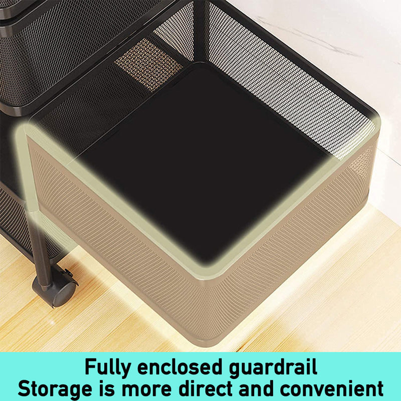 4-Tier Rotating Kitchen Storage Trolley