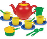 Kidzlane Play Tea Set 15+ Durable Plastic Pieces Safe and BPA Free for Children's Tea Party and Fun
