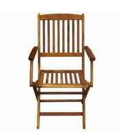 Outdoor Dining Table And Chairs Set Wood 6-Seater Patio Garden Folding Furniture