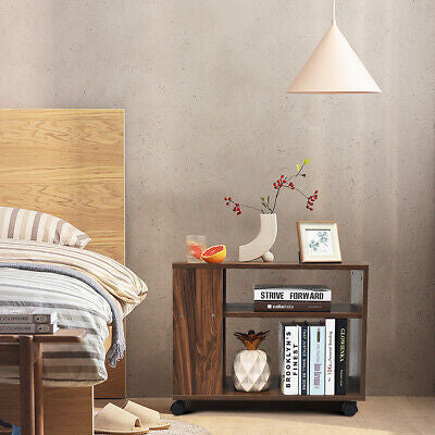 Rolling Industrial Bedside & Sofa Table