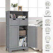 Freestanding Bathroom Storage Cabinet with Adjustable Drawers