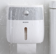 Wall-Mounted Double-Roll Toilet Paper Dispenser with Shelf