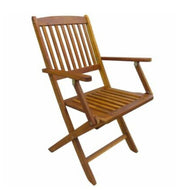 Outdoor Dining Table And Chairs Set Wood 6-Seater Patio Garden Folding Furniture