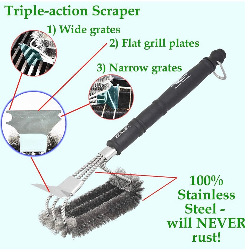 Stainless Steel BBQ scraper