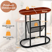 2-Tier Oval Side Table