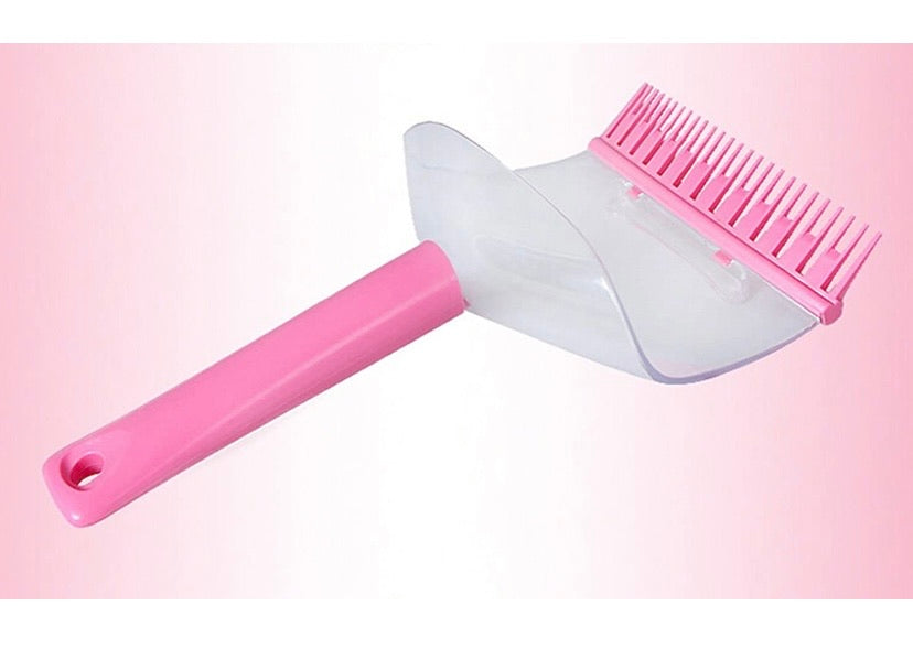 Fringe Trimming Holder with Clear Shield & Clipping Catcher – Pink