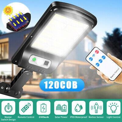 120-LED Solar Motion-Sensor Wall Light with Remote