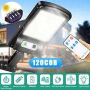 120-LED Solar Motion-Sensor Wall Light with Remote