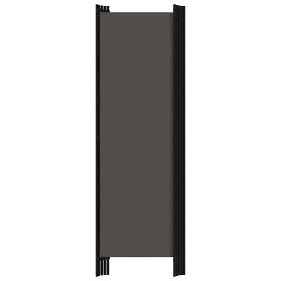 5-Panel Fabric Privacy Screen with Powder-Coated Iron Frame