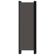 5-Panel Fabric Privacy Screen with Powder-Coated Iron Frame