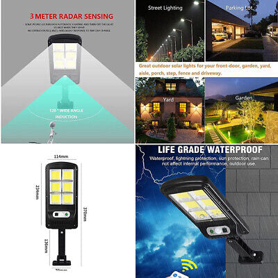 120-LED Solar Motion-Sensor Wall Light with Remote
