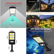 120-LED Solar Motion-Sensor Wall Light with Remote