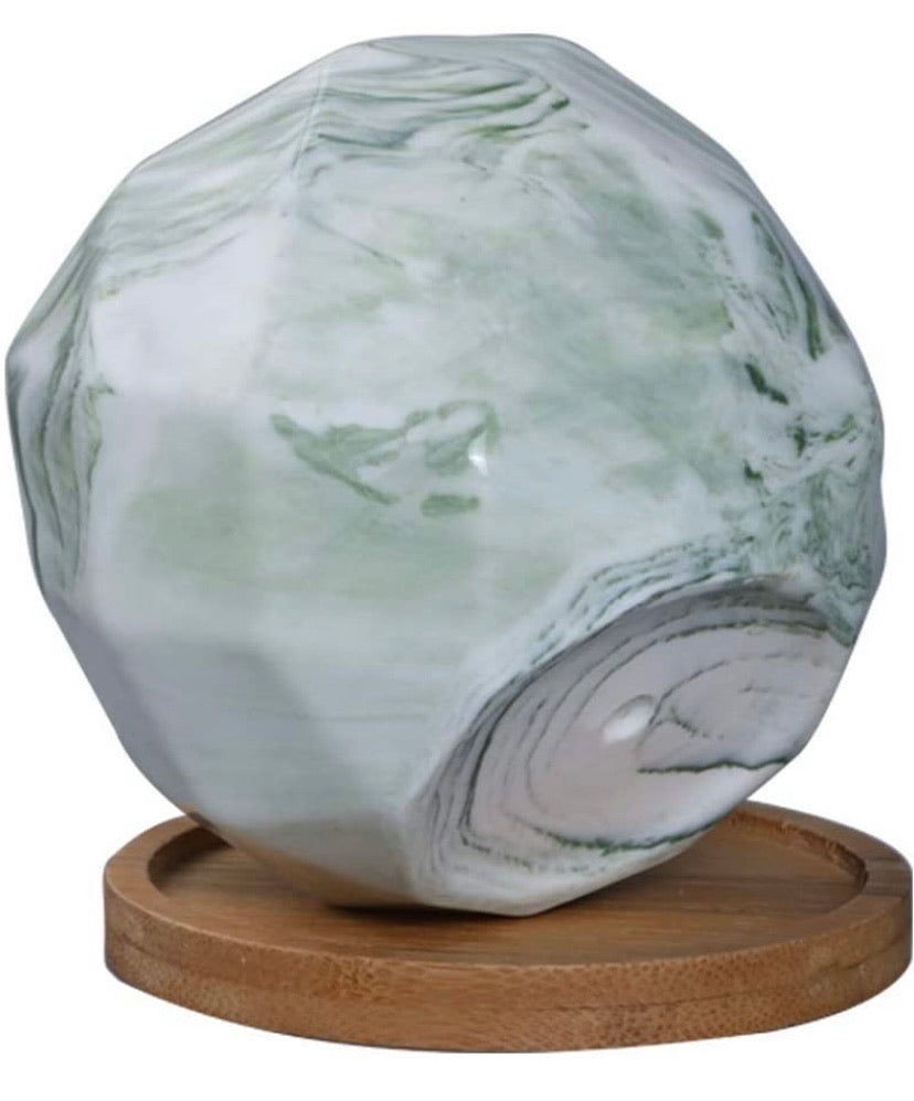 Set of 3 Marble Ceramic Planter Pot