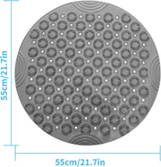 55 × 55cm PVC Suction-Cup Shower Mat – 2 Colours