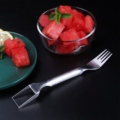 2-in-1 Stainless-Steel Watermelon Slicer & Fruit Fork