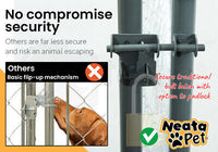 4 × 4 m Chain-Link Dog Kennel Run with Shade Cover