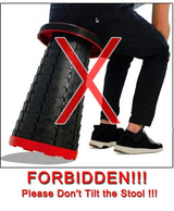 Folding Stool for Camping Adults Kids Retractable Plastic Stool Lightweight Collapsable Stool Portable for Fishing BBQ Outdoors Indoors Kitchen Max Load 150kg