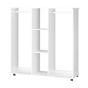 Portable Double Wardrobe Storage Shelves Organizer Clothes Rack Hanger